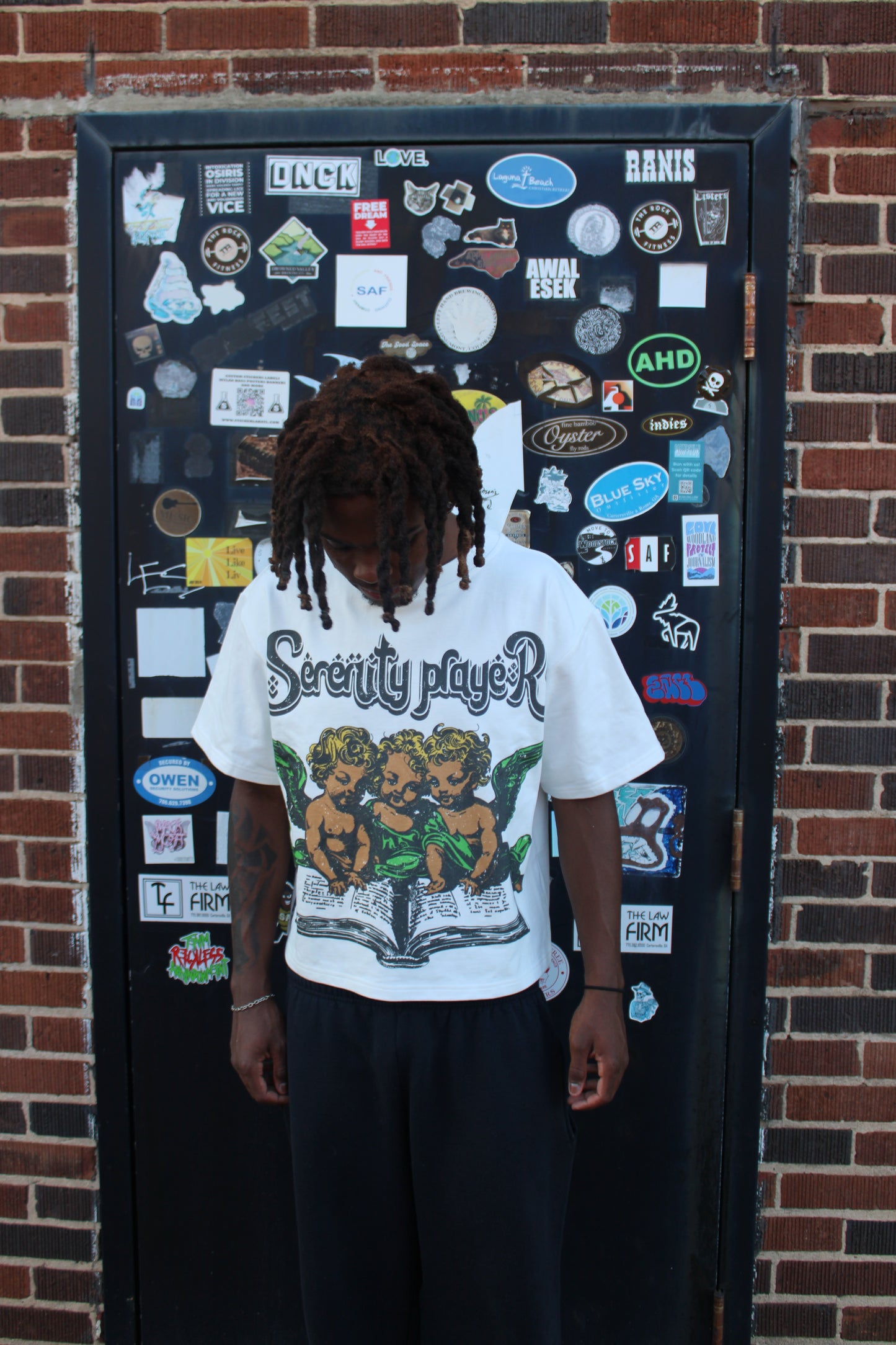 Serenity Prayer white t-shirt